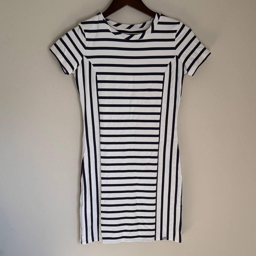 Southern Tide Navy and White Striped Mini Dress